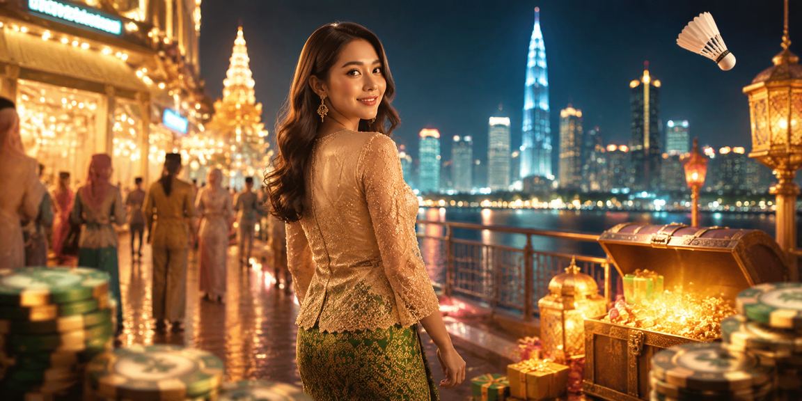 Suasana pertaruhan kasino sempena Hari Raya di Kuala Lumpur dengan tema perayaan