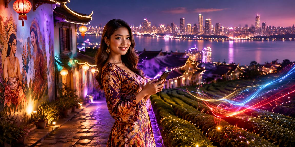 Pengguna Pulau Pinang dalam pakaian batik menyemak bonus deposit kasino dalam talian